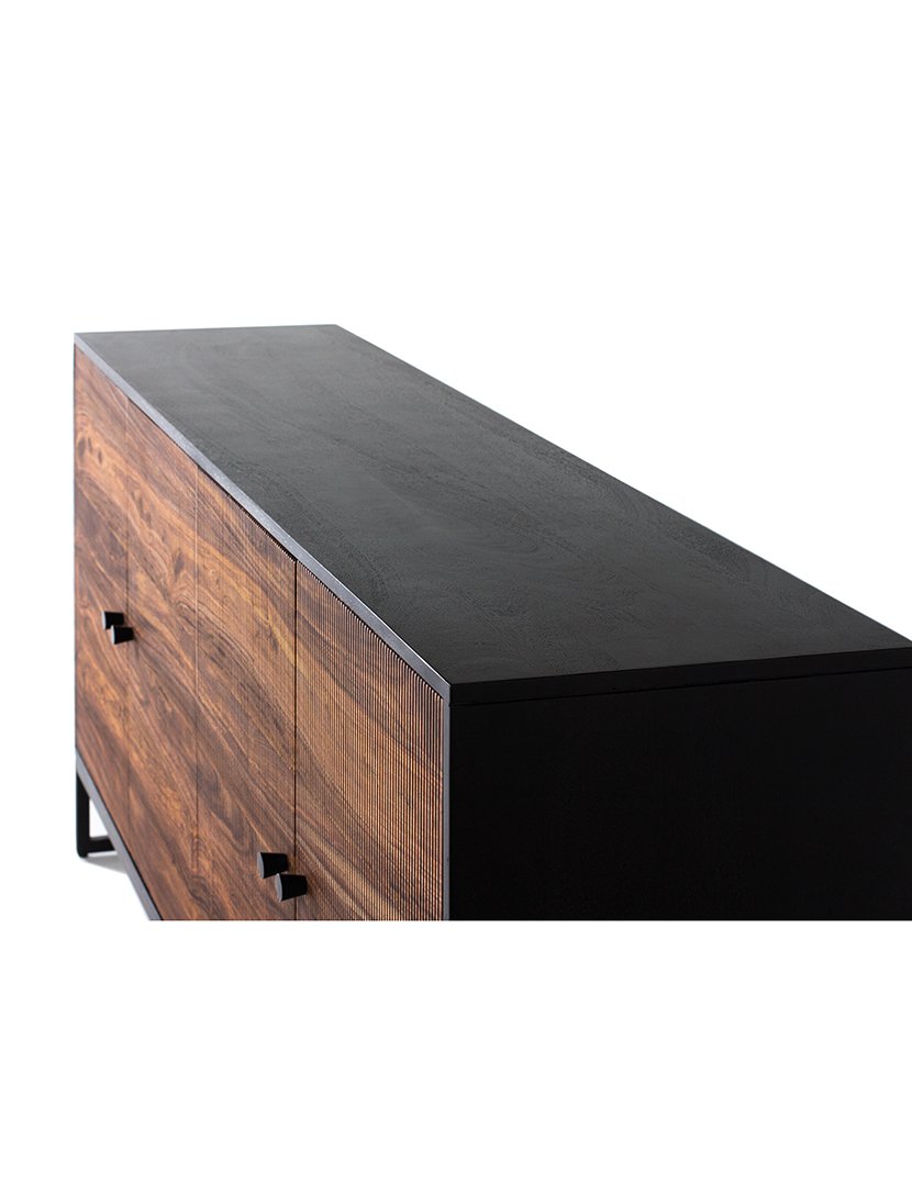 Aparador Vajillero 1471 Preto e Castanho