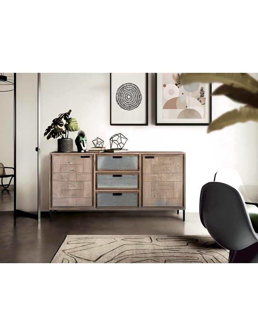 Aparador Vajillero 1836 Castanho e Cinzento