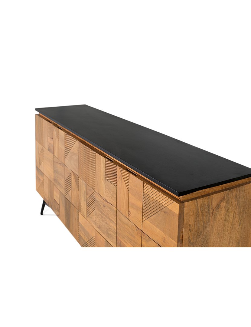 Sideboard Vajillero 1965 Brown and Black