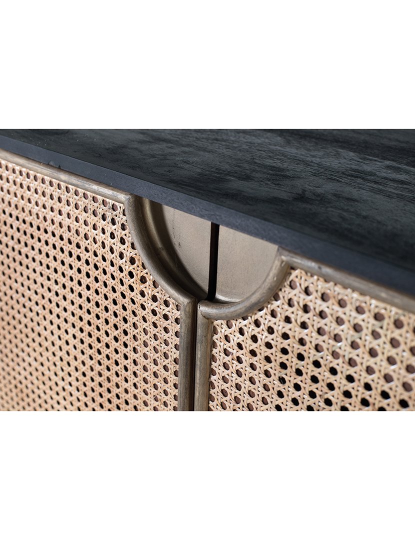 Aparador Vajillero 2217 Preto e Bronze