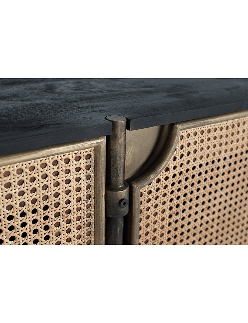 Aparador Vajillero 2217 Preto e Bronze