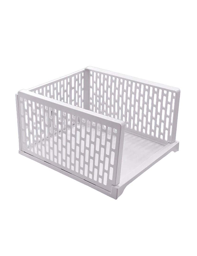 Cesta Armazenamento de Armário Grande Cinza