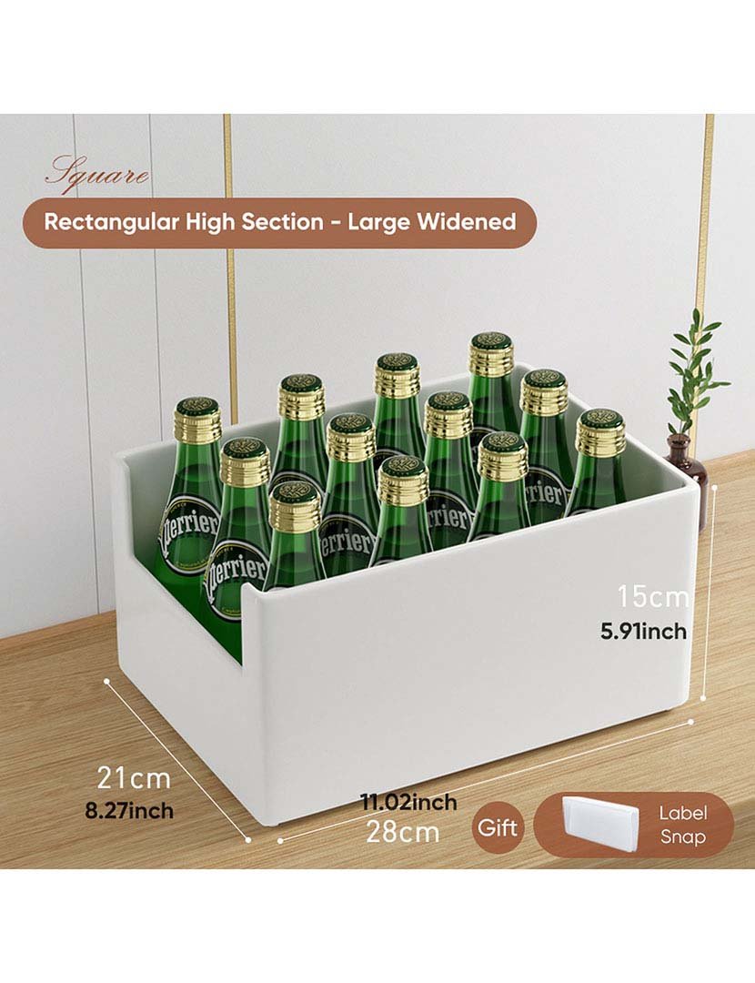 Recipientes de armazenamento empilháveis multifuncionais sem tampa XL