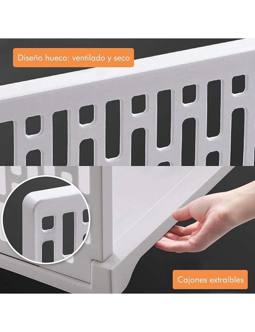 Cesta Armazenamento de Armário Grande Cinza