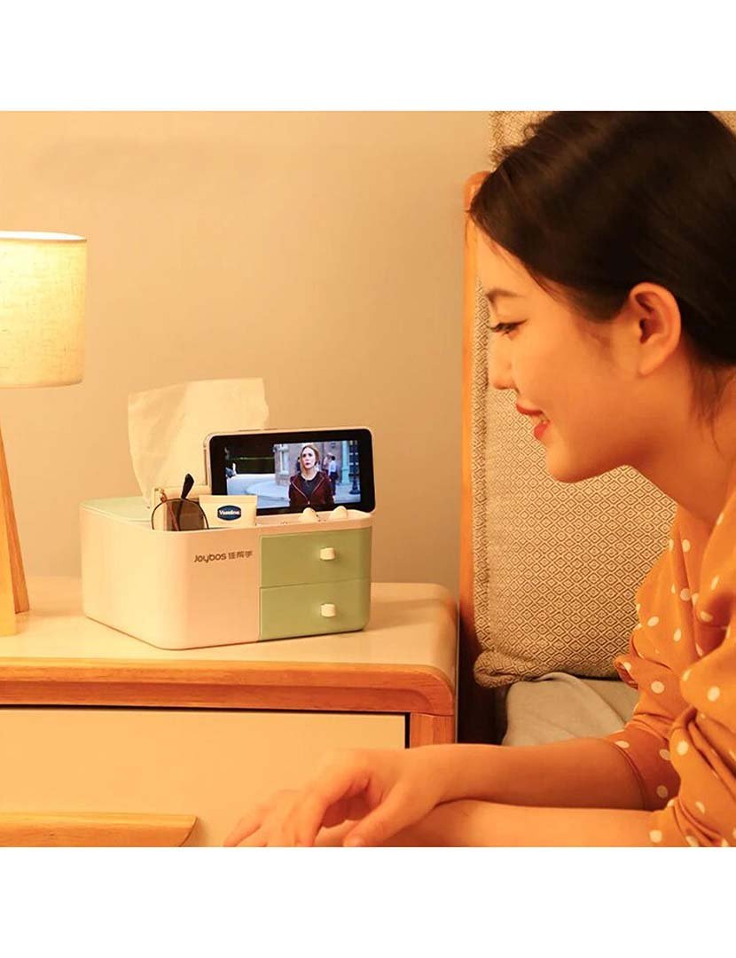 Organizador c/ Dispensador Lenços Laranja