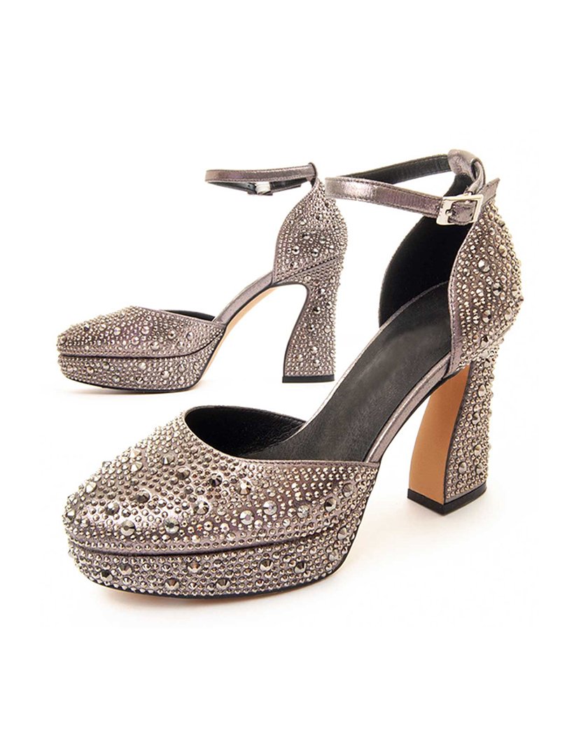 Sapatos com Salto Senhora Cinzento