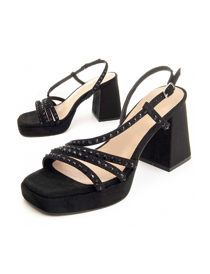 Sandálias com Salto Senhora Preto