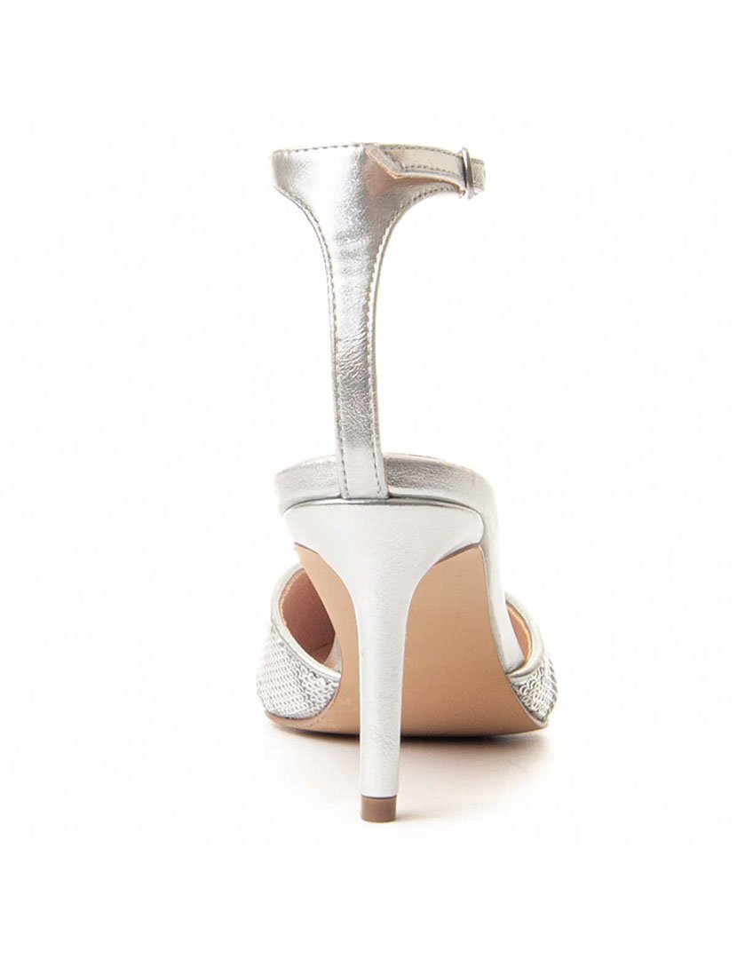 Sapatos com Salto Senhora Prateado