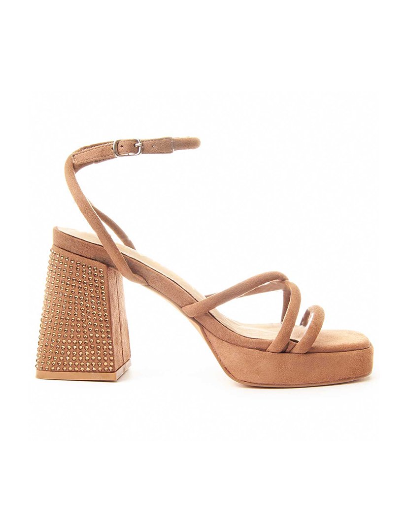 Sandálias com Salto Senhora Castanho