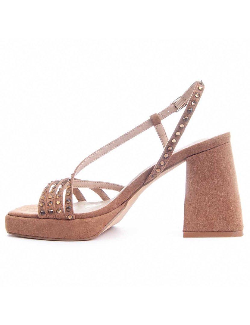 Sandálias com Salto Senhora Castanho