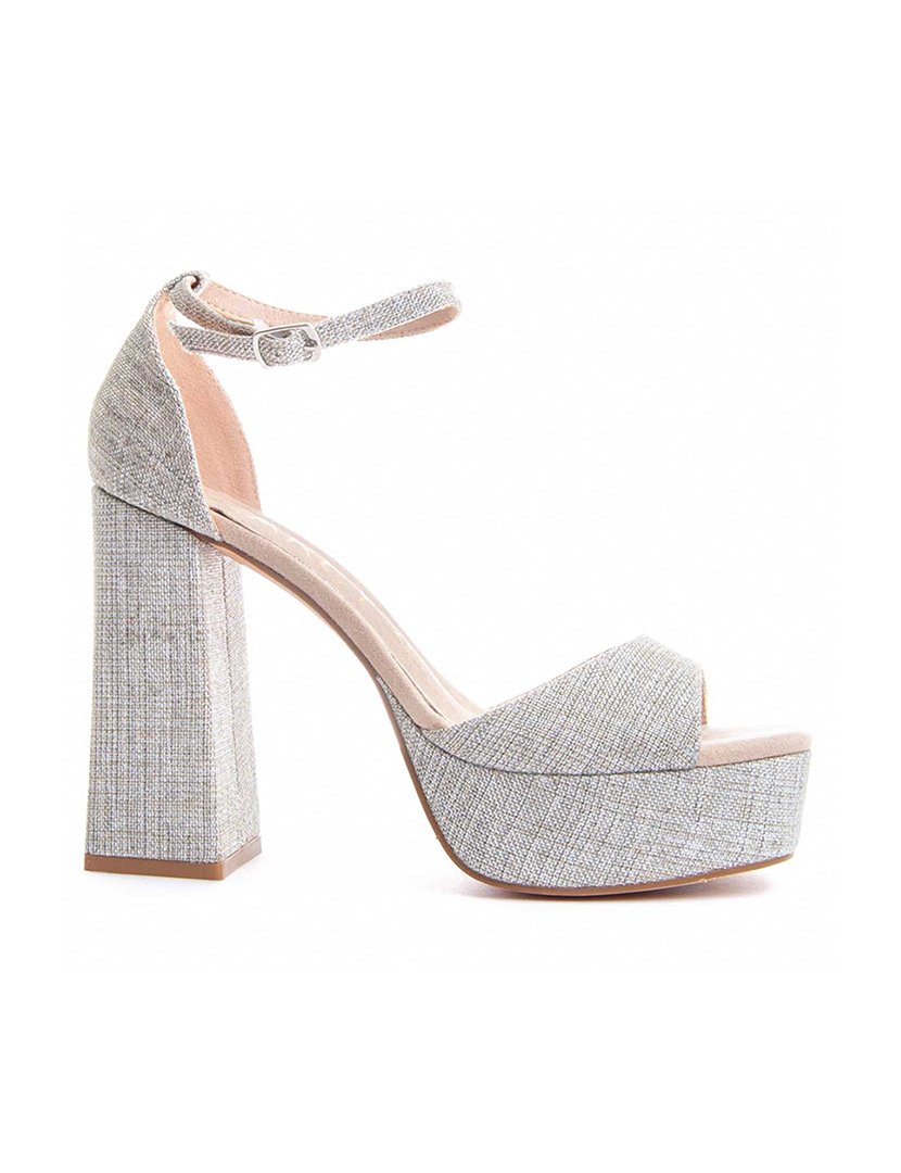 Sandálias com Salto Senhora Cinzento