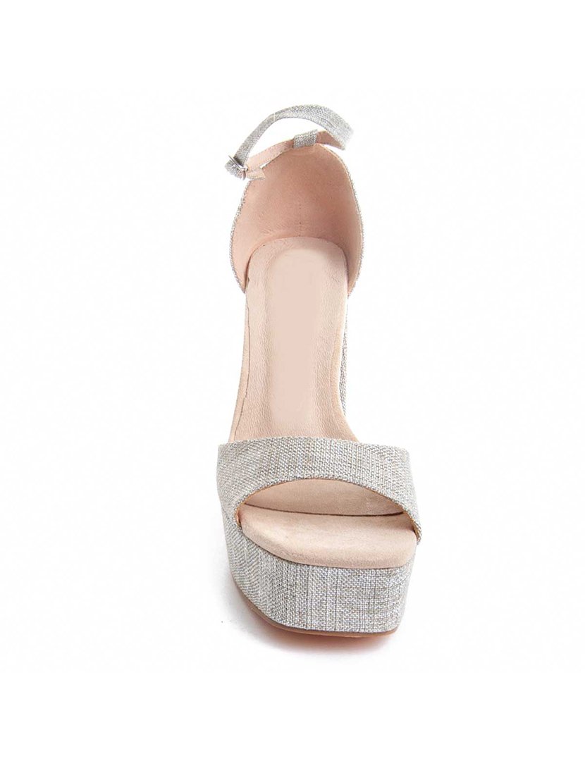 Sandálias com Salto Senhora Cinzento