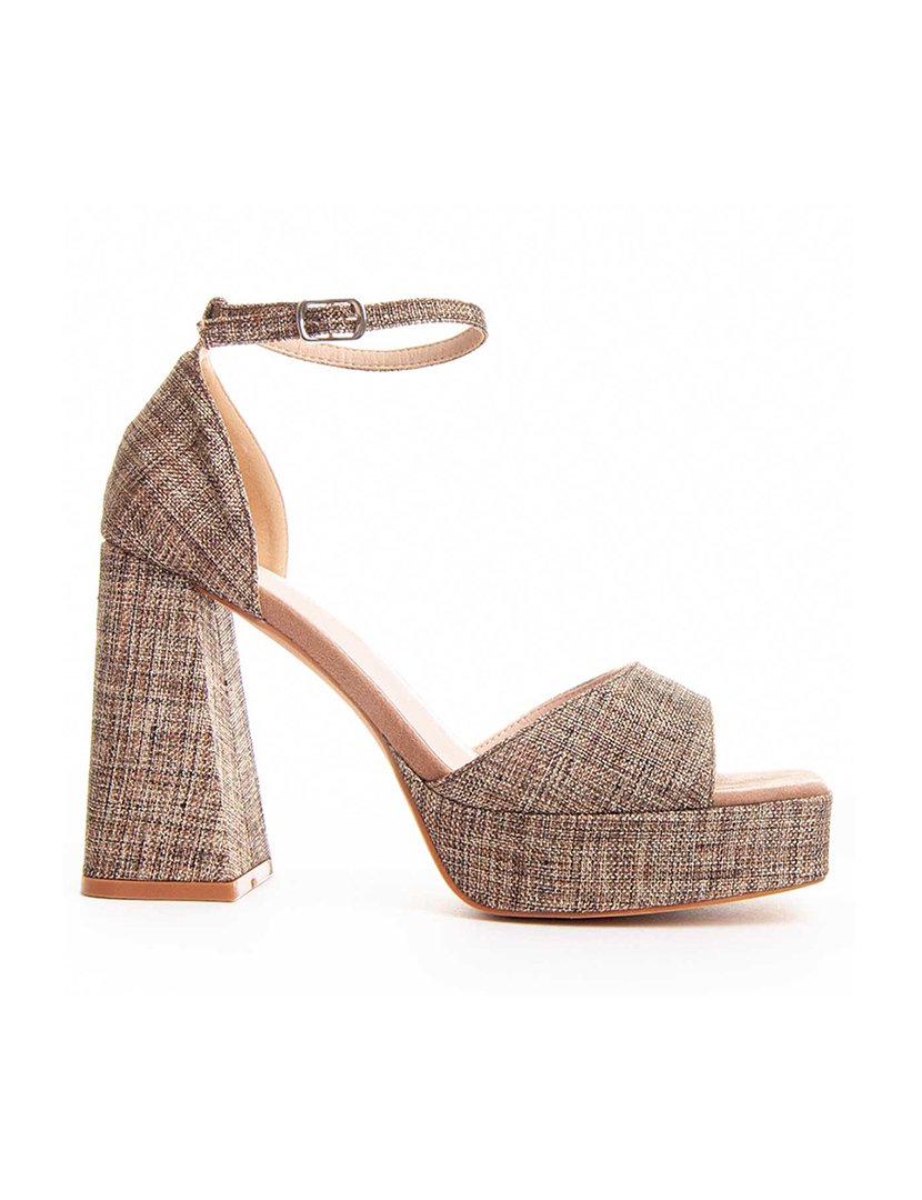 Sandálias com Salto Senhora Castanho