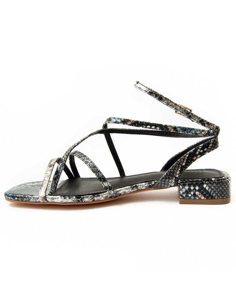 Sandálias com Salto Senhora Prateado