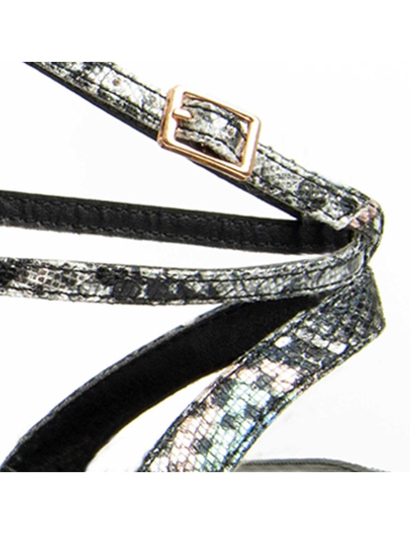 Sandálias com Salto Senhora Prateado