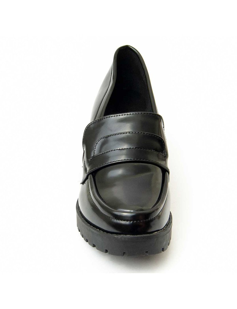 Mocassins com Salto Senhora Preto