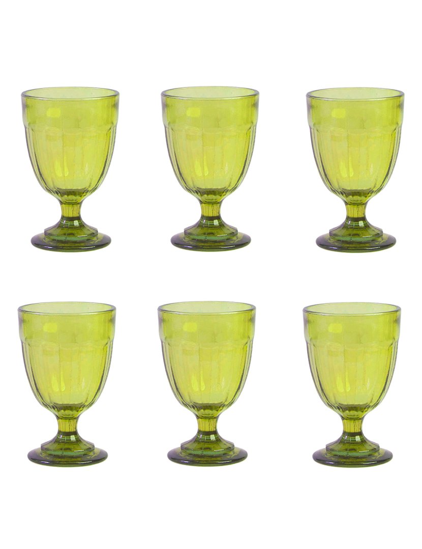Conj. 6 Copos de Vidro Reciclado Maçã Verde