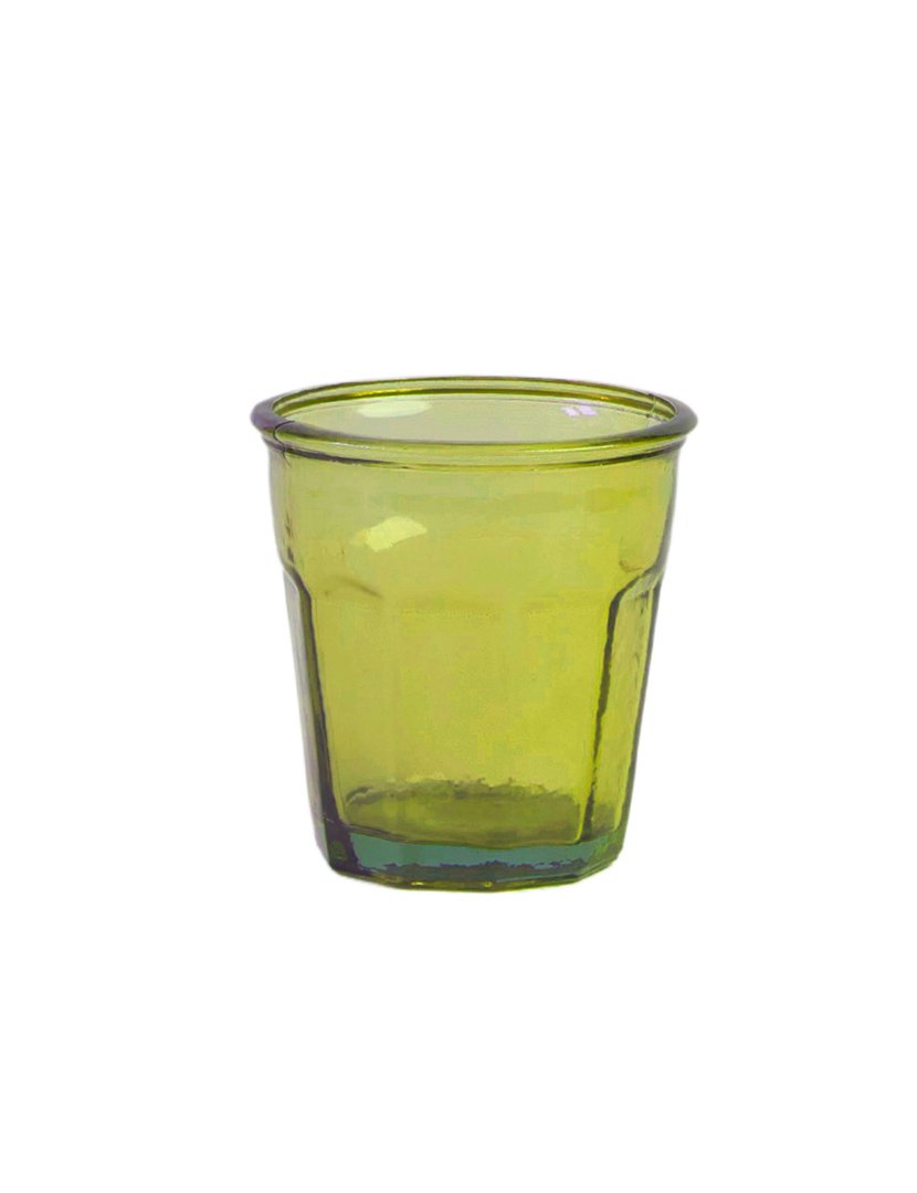 Conj. 6 Copos de Água em Vidro Reciclado Maçã Verde