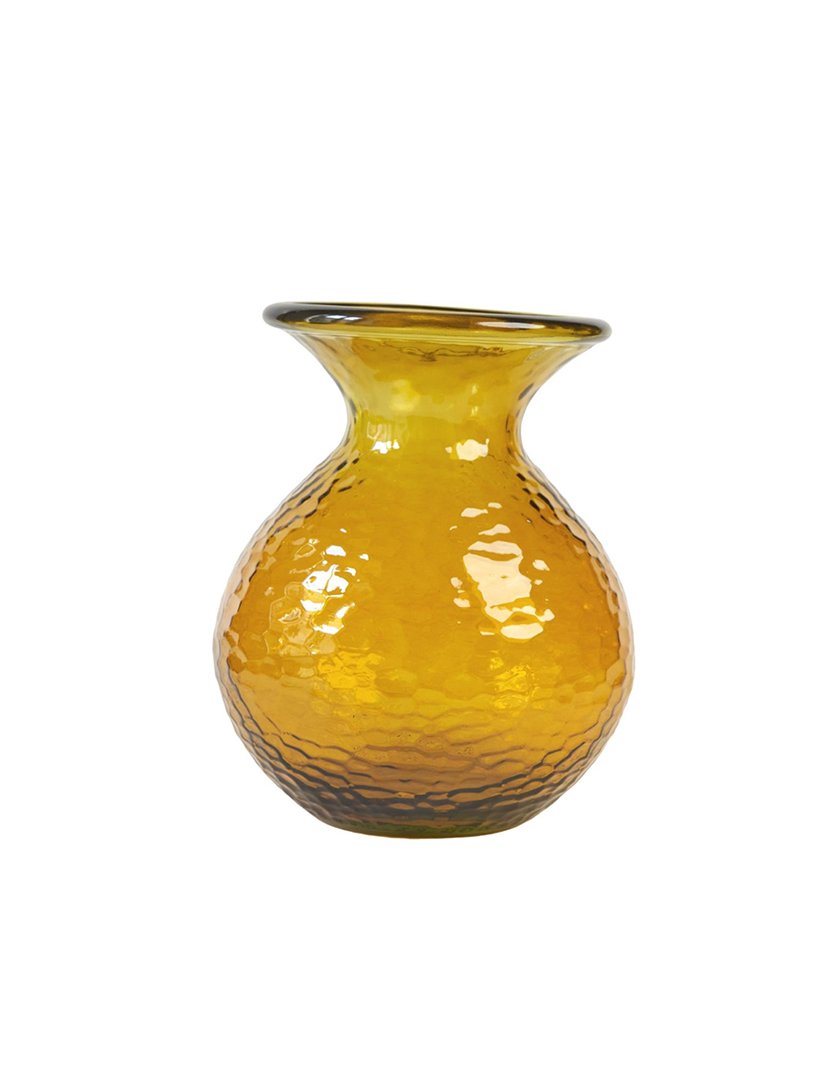 Vaso em Vidro Reciclado Amarelo