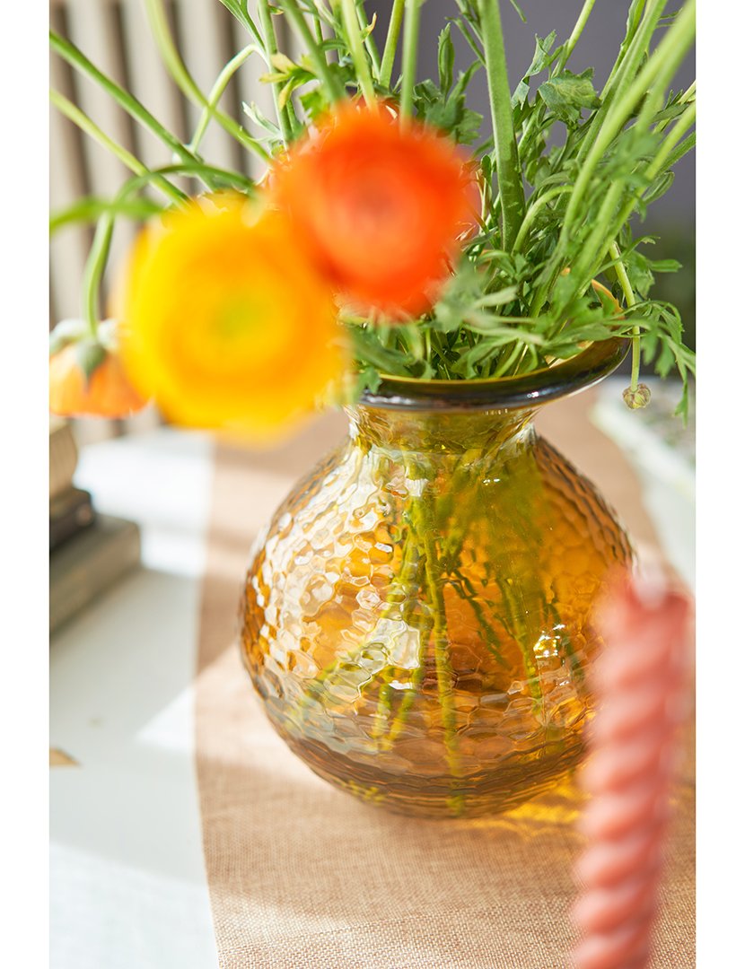 Vaso em Vidro Reciclado Amarelo