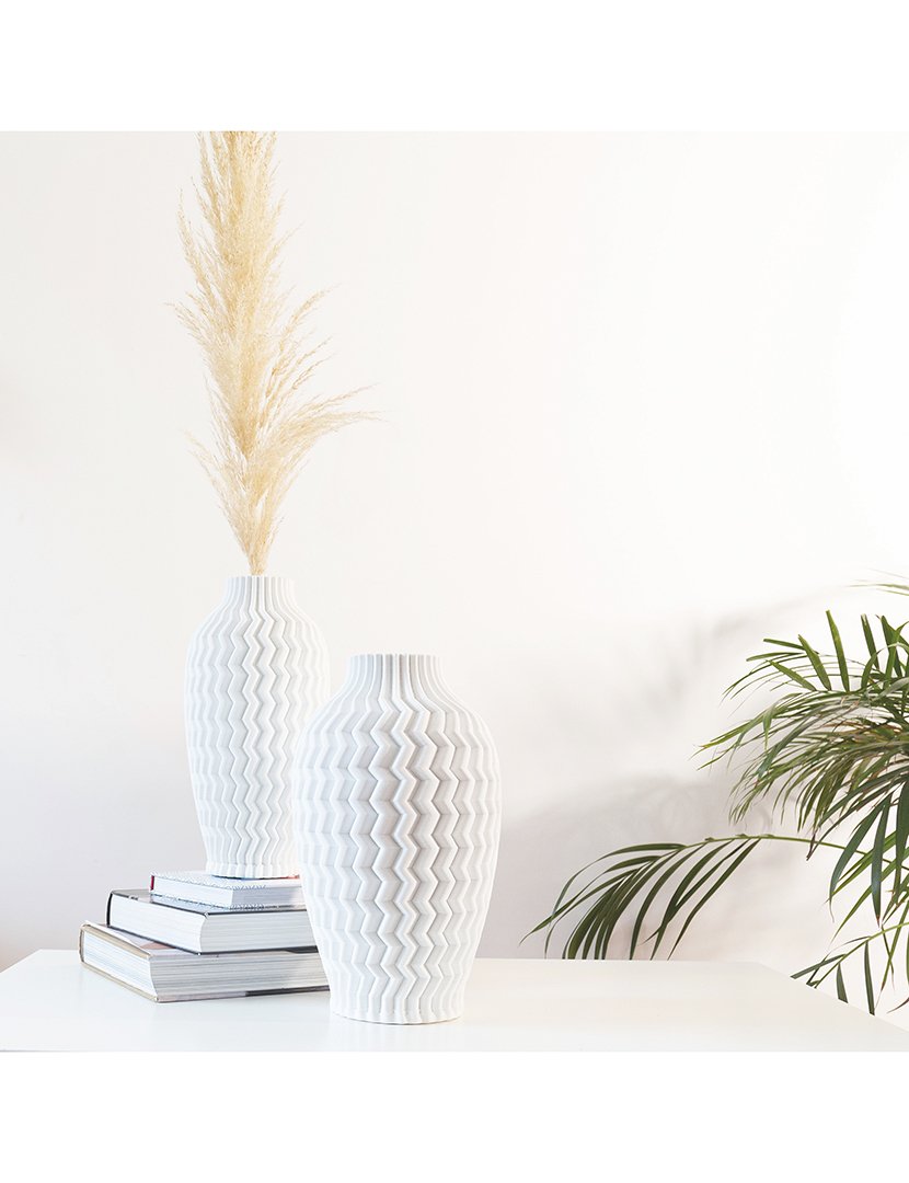 Vaso 3D Sand Branco - 18cm