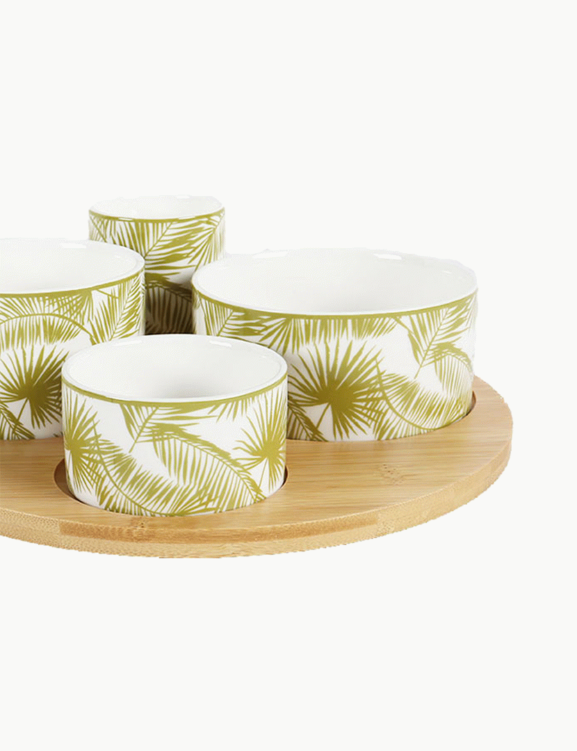 Prato Giratório para Entradas Aruba Verde - 28,5cm