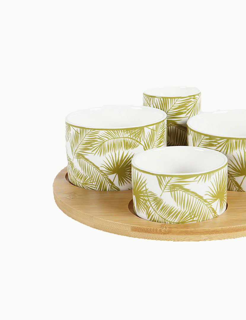 Prato Giratório para Entradas Aruba Verde - 28,5cm