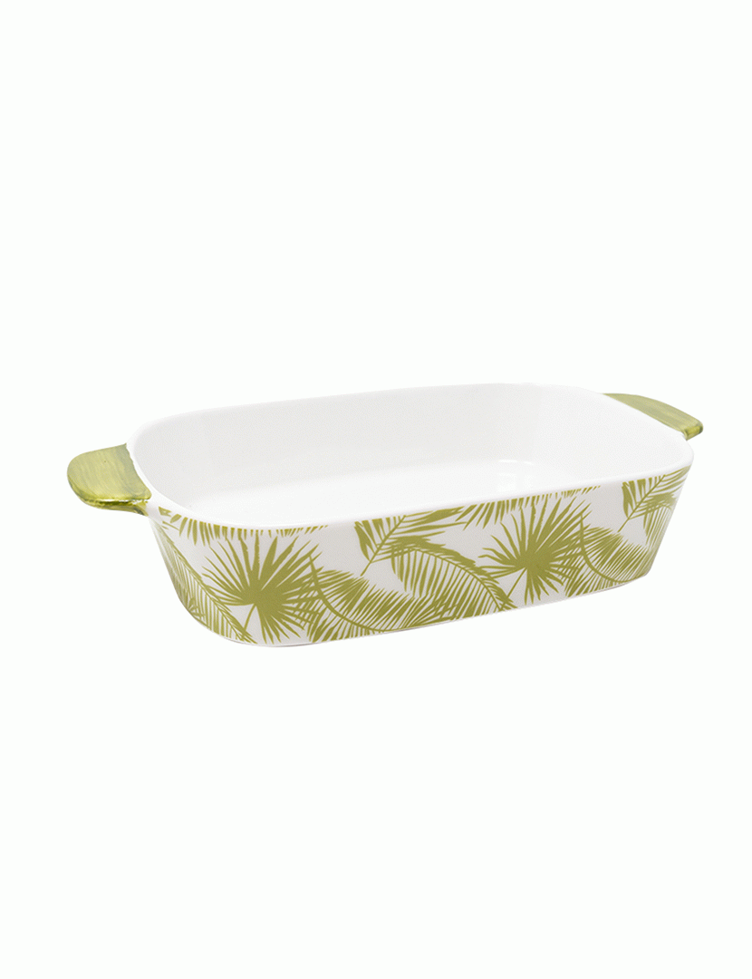 Assadeira de Porcelana Aruba Verde - 33cm