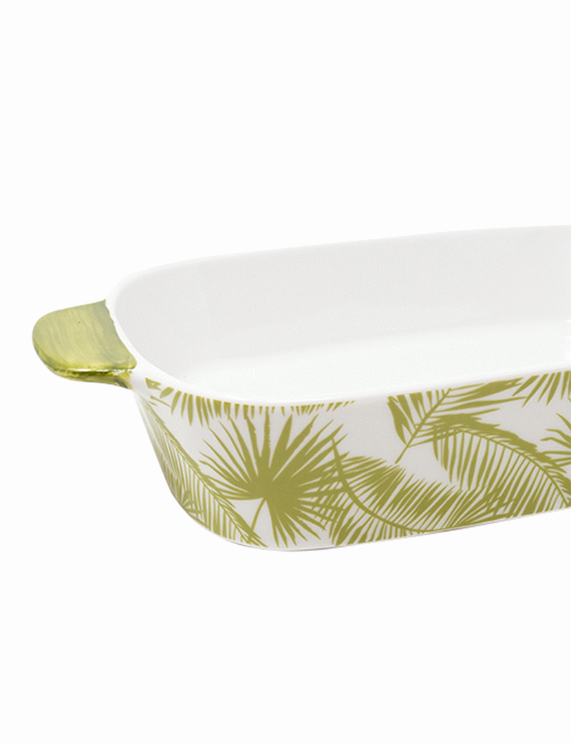 Assadeira de Porcelana Aruba Verde - 33cm