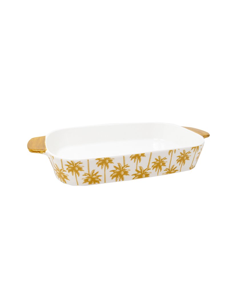 Assadeira de Porcelana Aruba Amarelo - 23cm