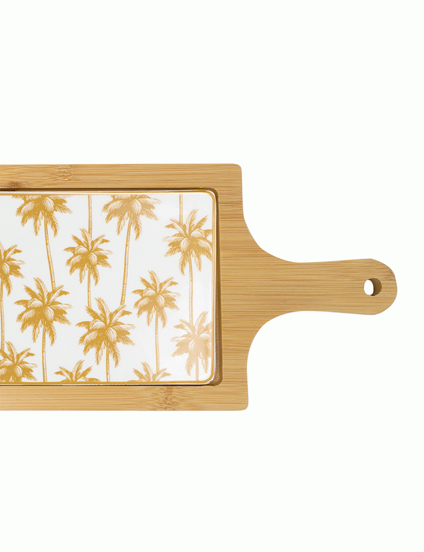 Tábua de Corte em Porcelana Aruba Amarelo