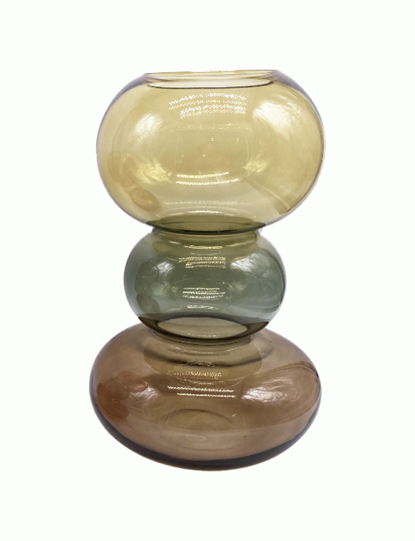 Vaso de Vidro Redondo Grande Rainbow