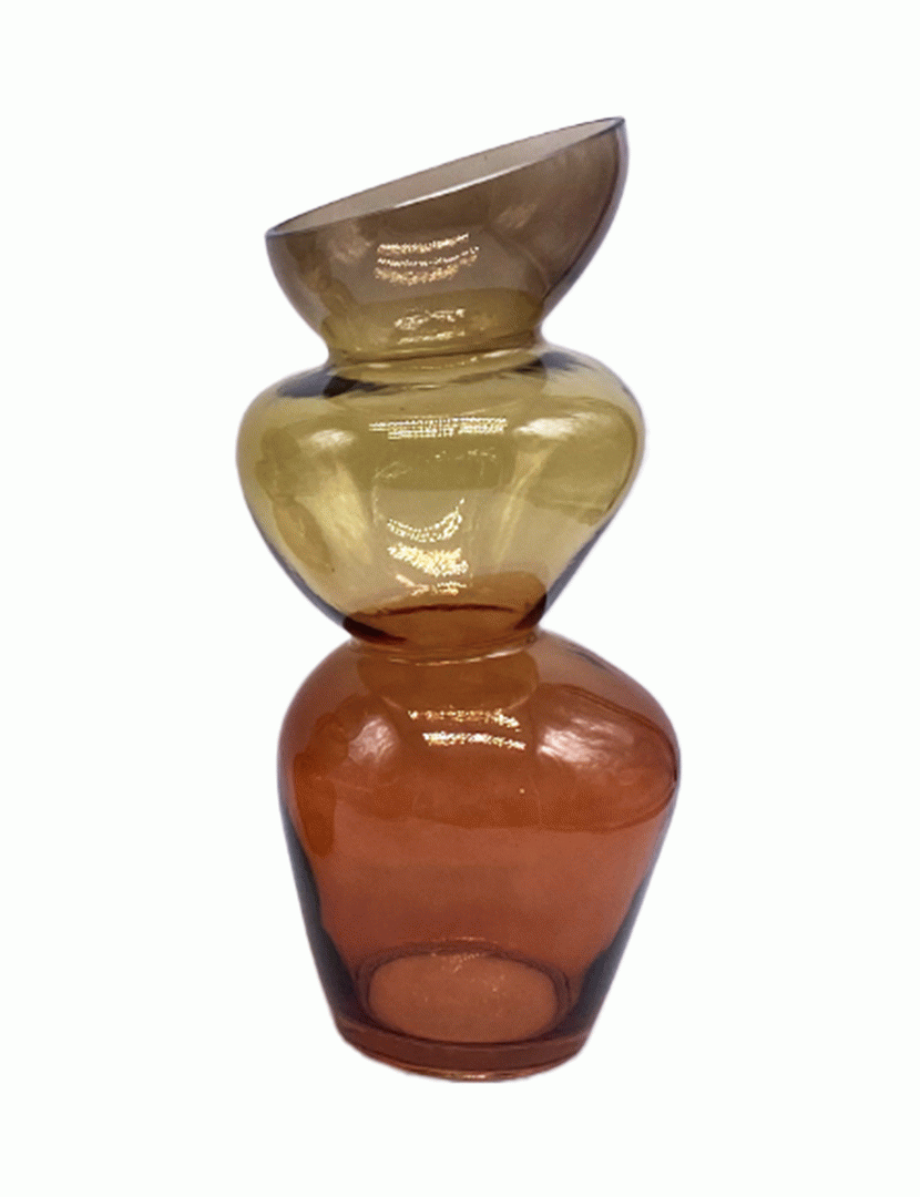 Vaso de Vidro Redondo Grande Rainbow