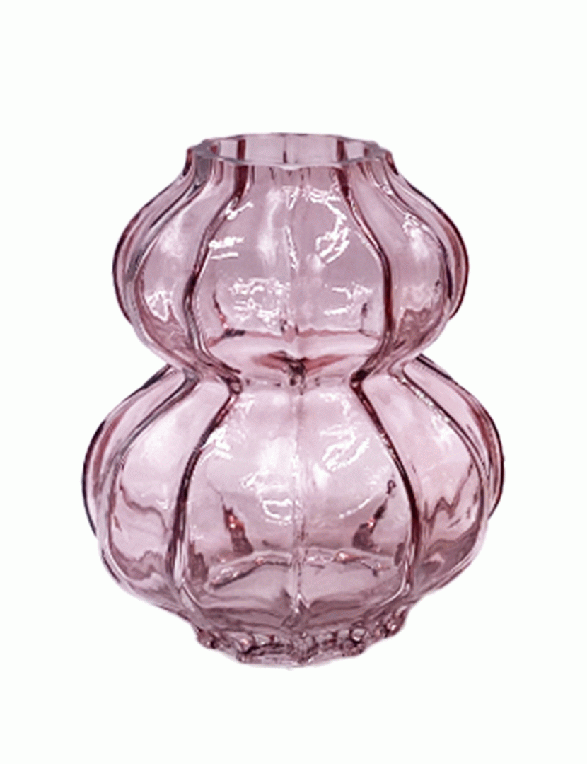 Vaso de Vidro Pequeno Deco Rosa