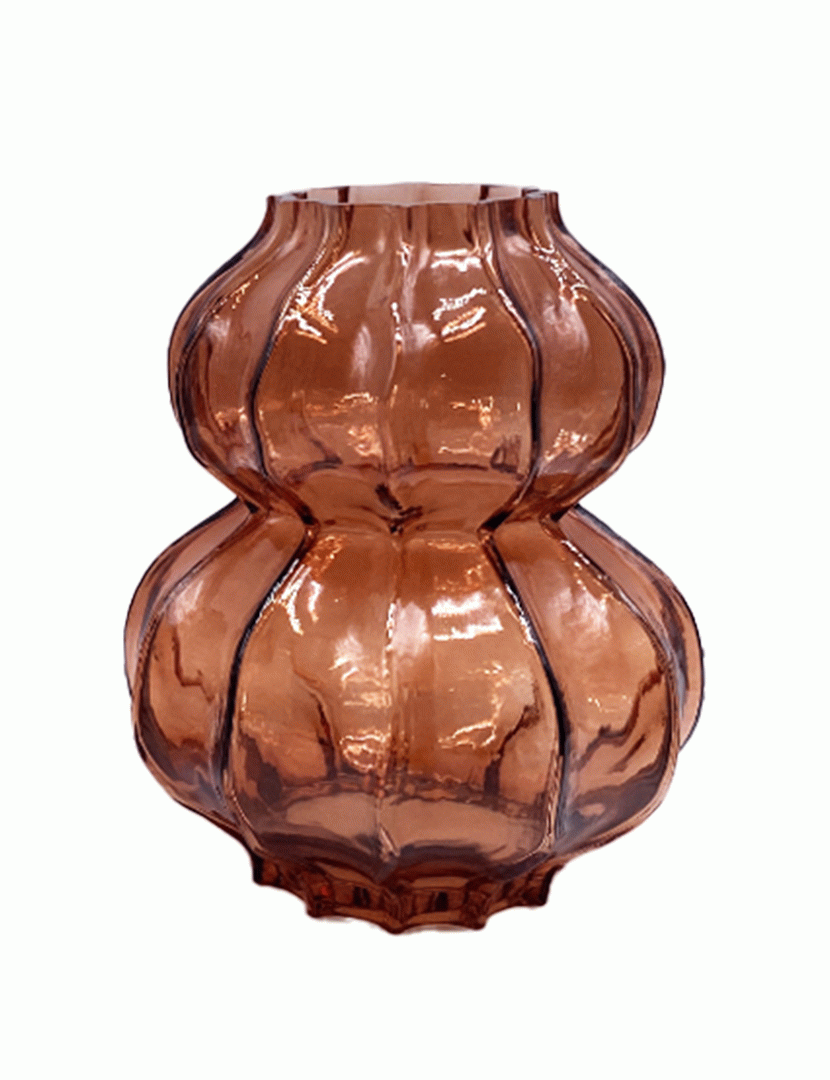 Vaso de Vidro Grande Deco Rosa Velho