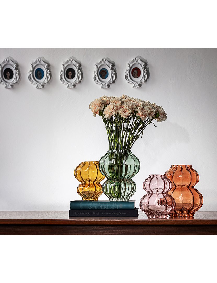 Vaso de Vidro Grande Deco Rosa Velho