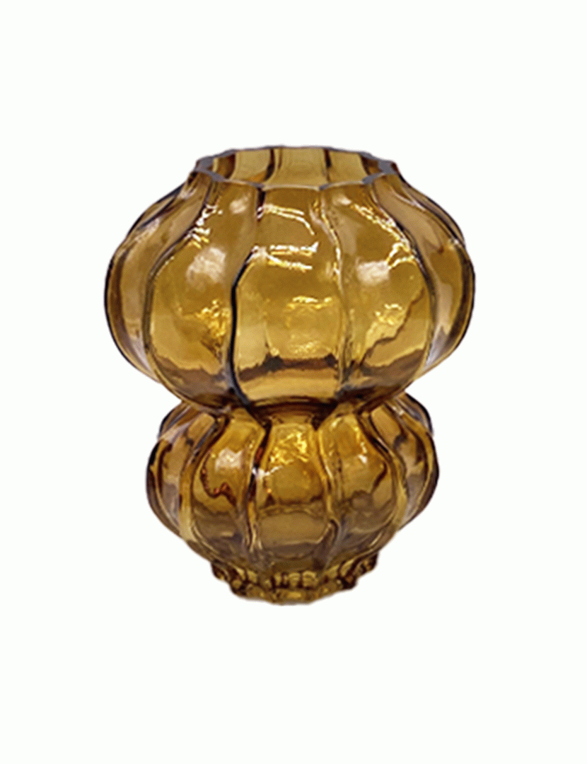 Vaso de Vidro Pequeno Deco Amarelo