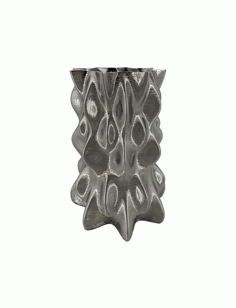 Vaso 3D Flow Prateado