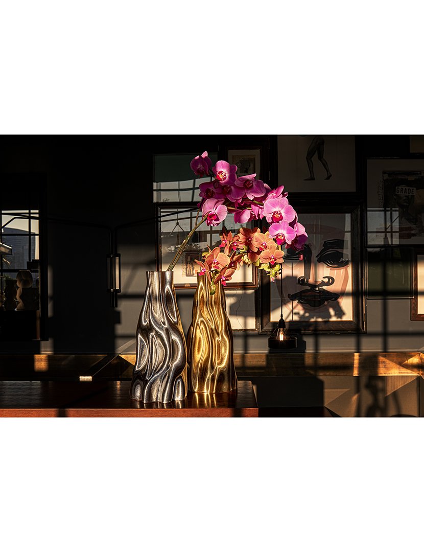 Vaso 3D Dali Dourado