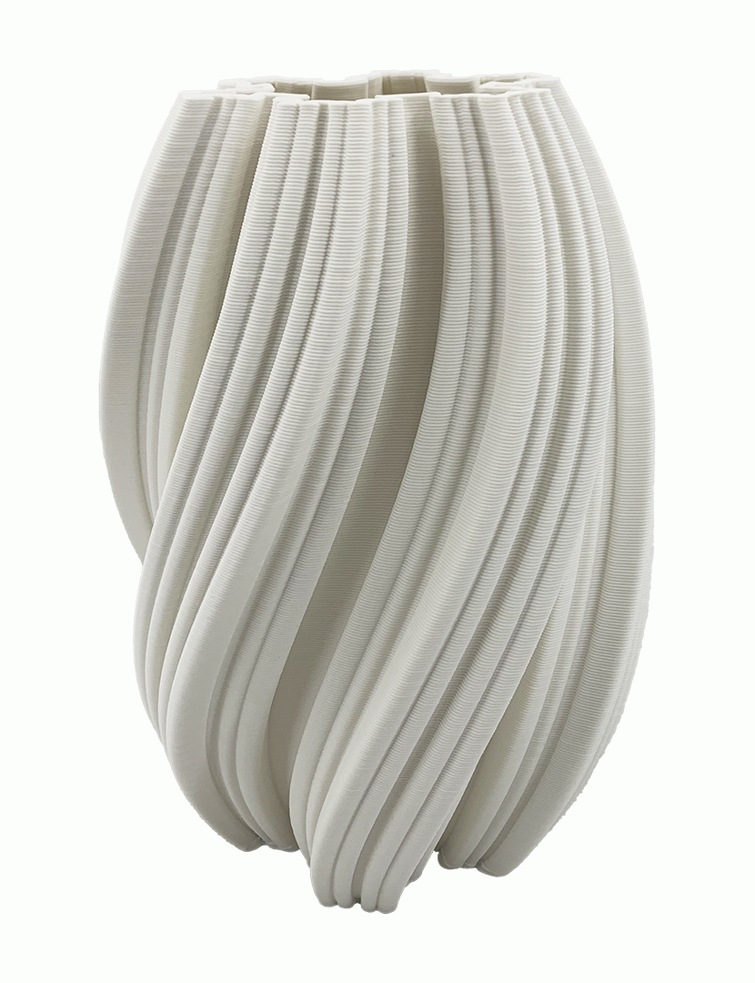 Vaso 3D Sinuosa Branco