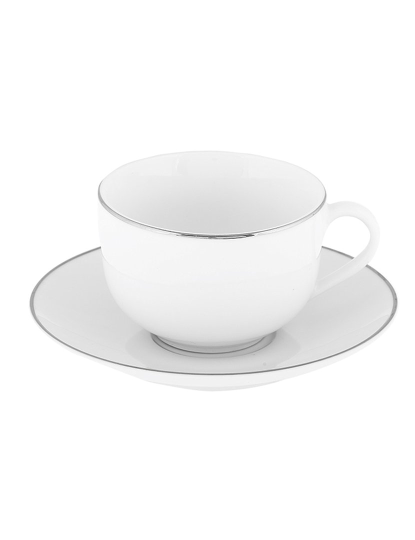 Conj. 4 Canecas Platinum Chic Branco E Platino