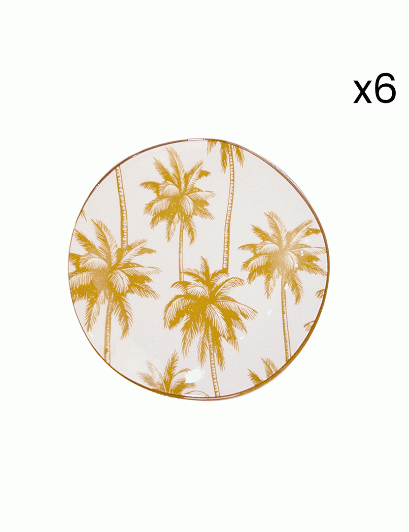 Conj. 6 Pratos de Sopa Aruba Amarelo