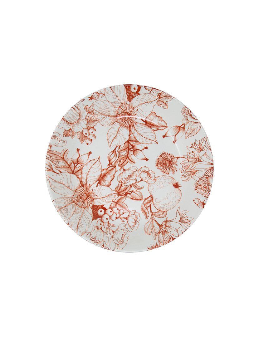 Saladeira em Cerâmica Jacquard Vermelho