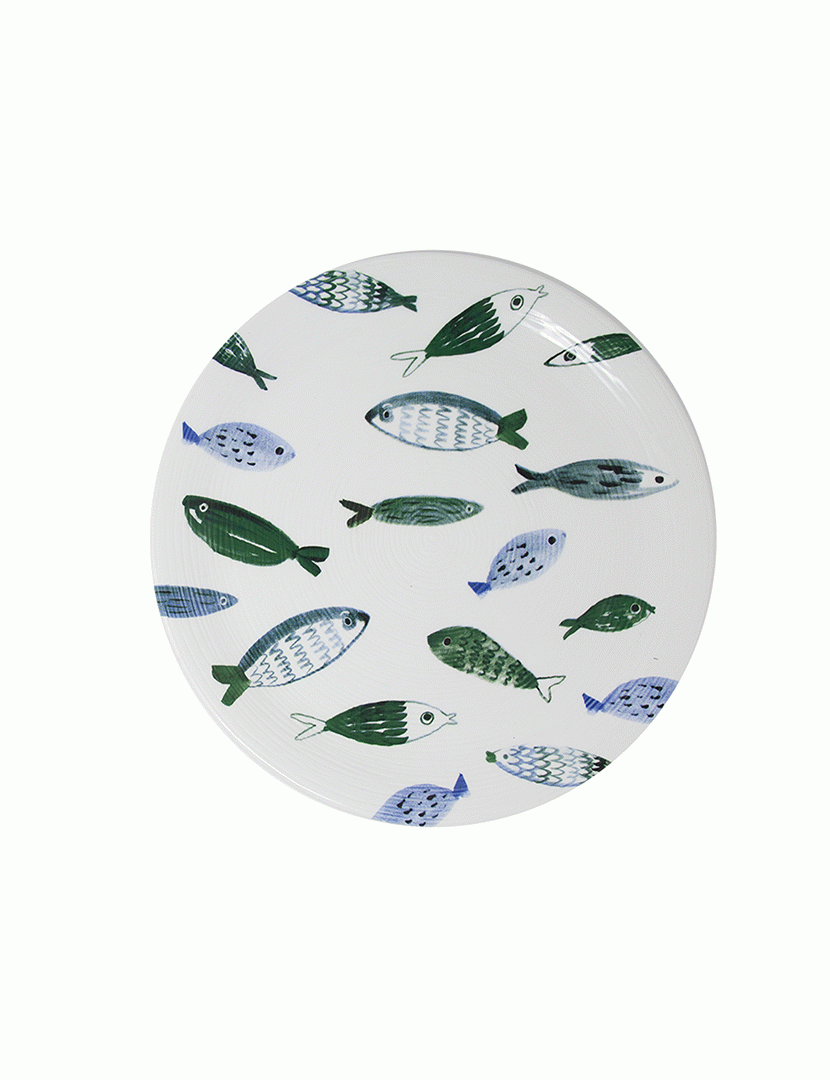 Conj. 6 Pratos de Jantar em Cerâmica Camogli