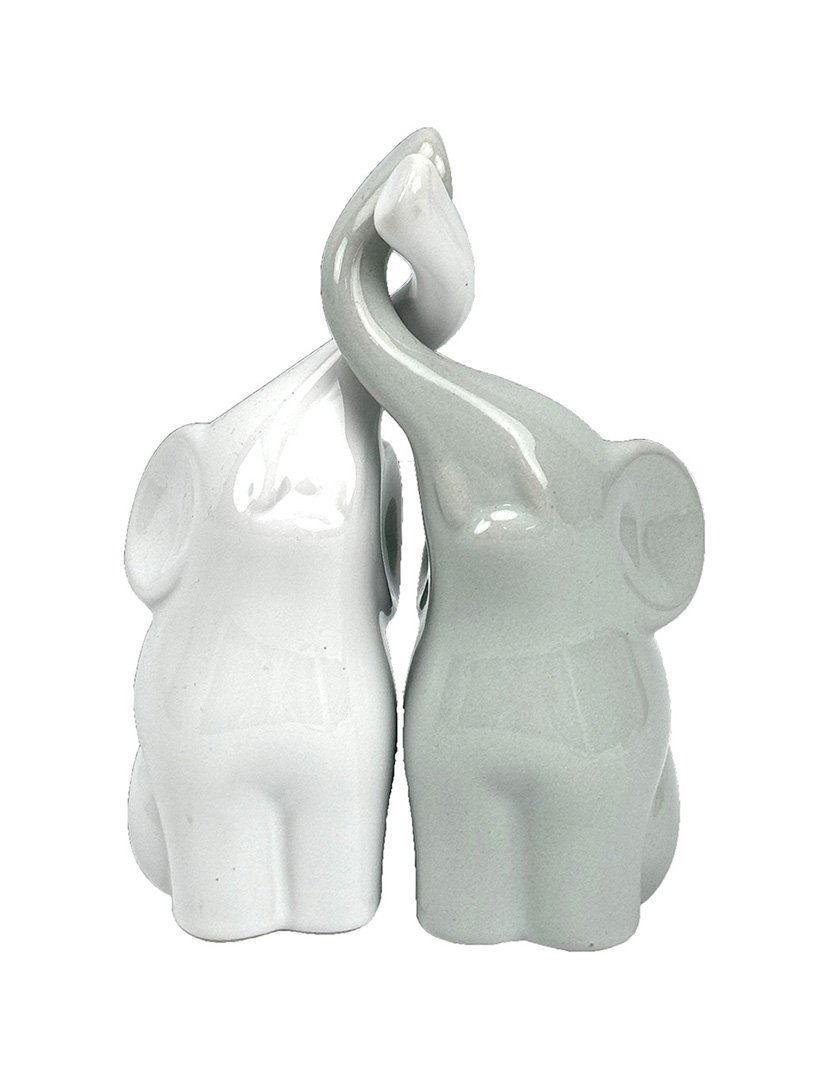 Conj. 2 Elefantes Zoo - 15cm