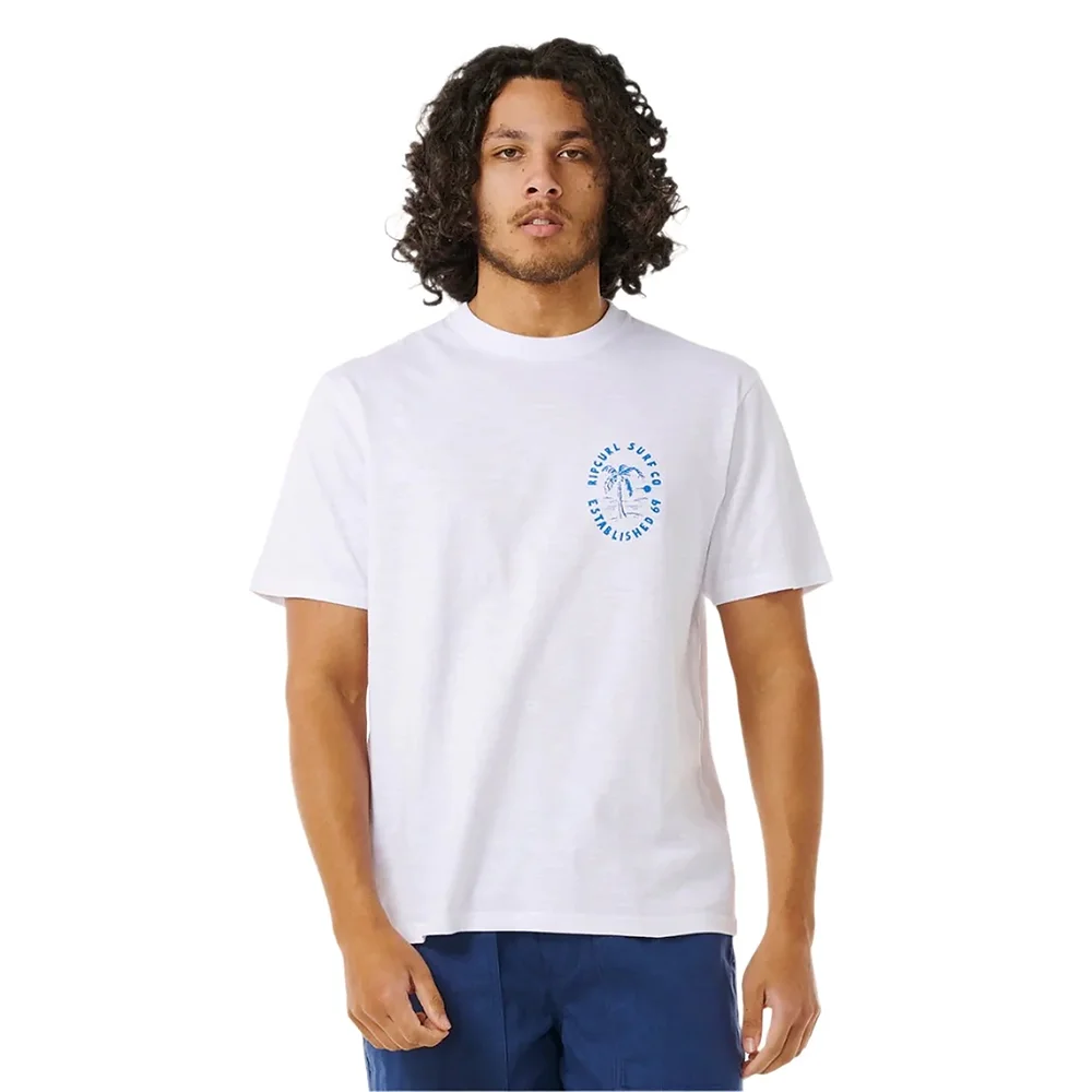 T-Shirt Aloha Hotel Paradise Masculino Branco