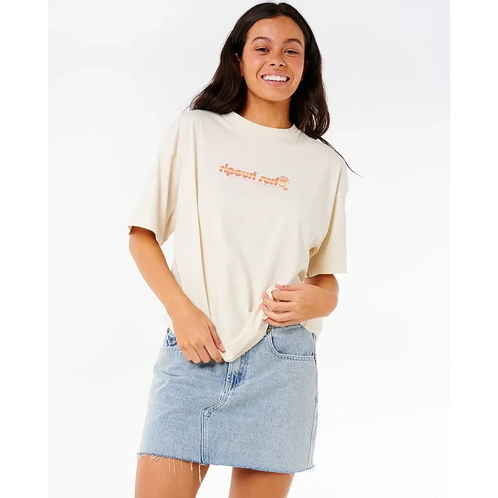 T-Shirt Neon Isles Heritage Feminino Bege