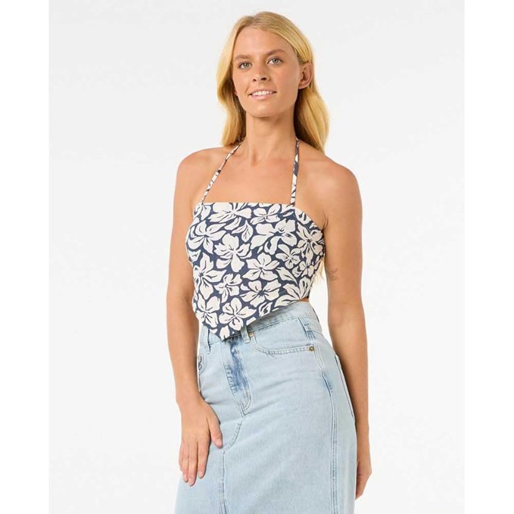 Top Las Dalias Feminino Azul Marinho