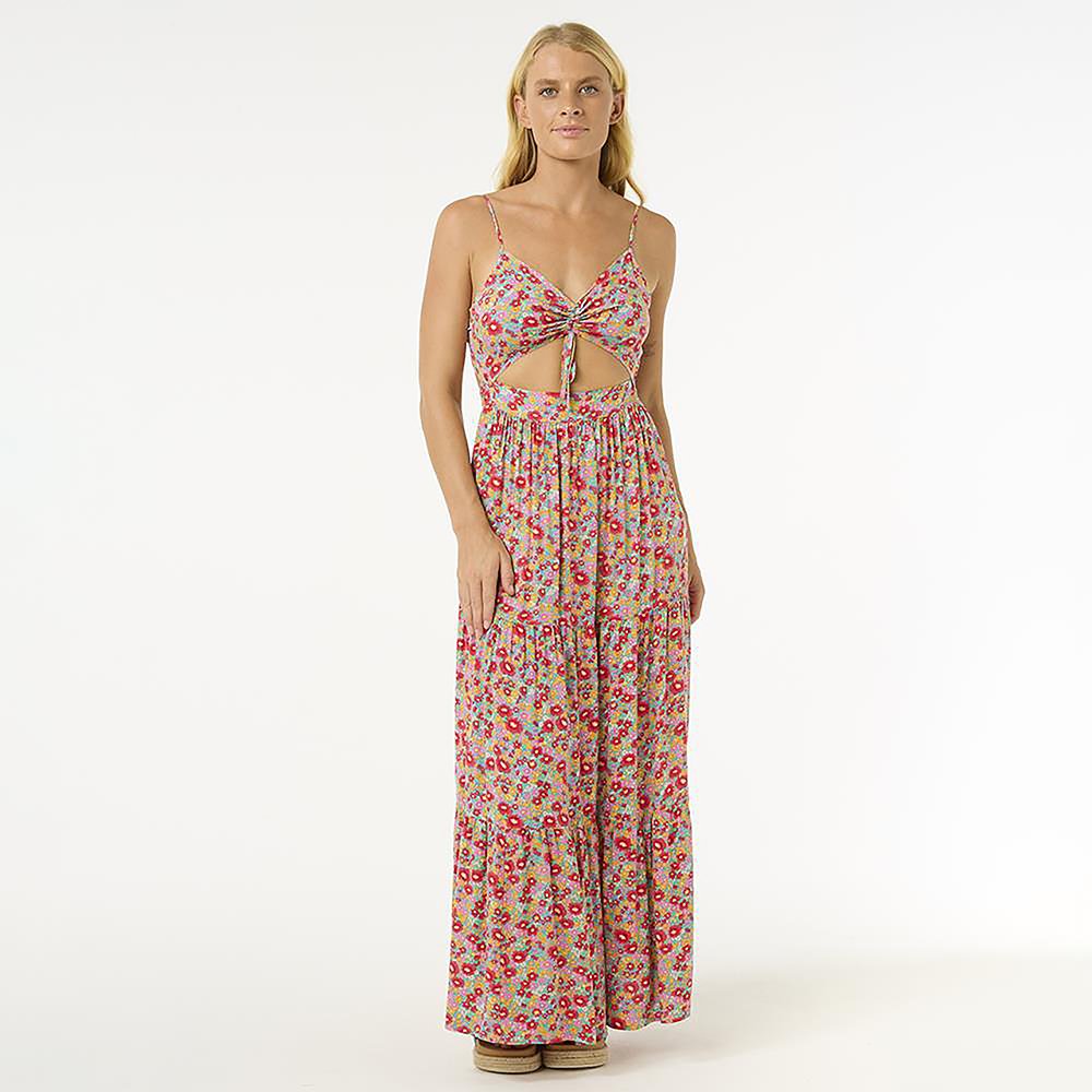 Vestido Maxi Las Dalias Feminino MultiCor