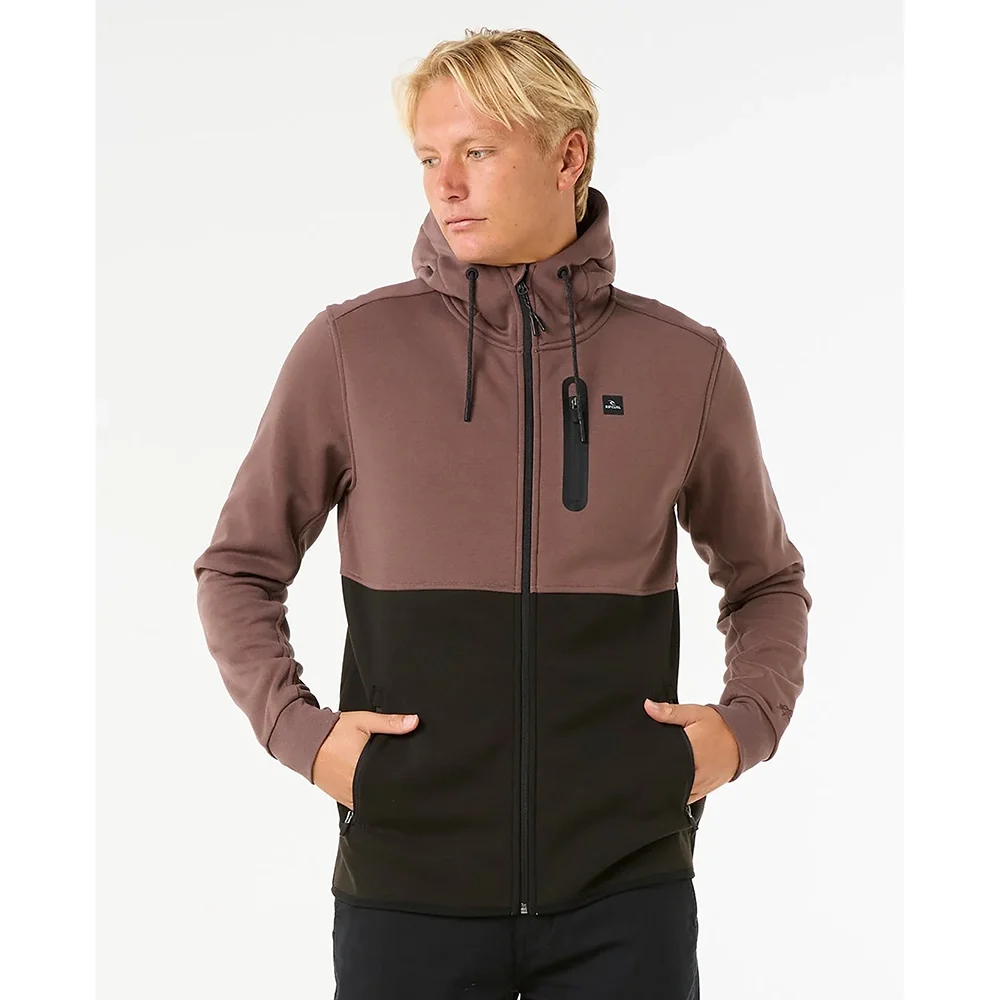 Casaco Desportivo zip Anti Series Masculino Castanho